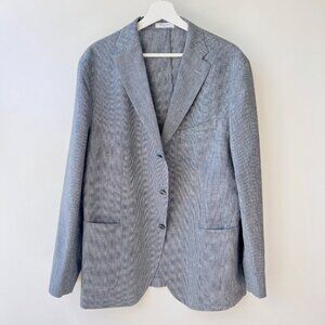 Boglioni Men woven cotton sport coat, Gray